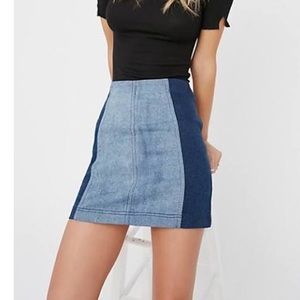 Free people modern femme denim skirt